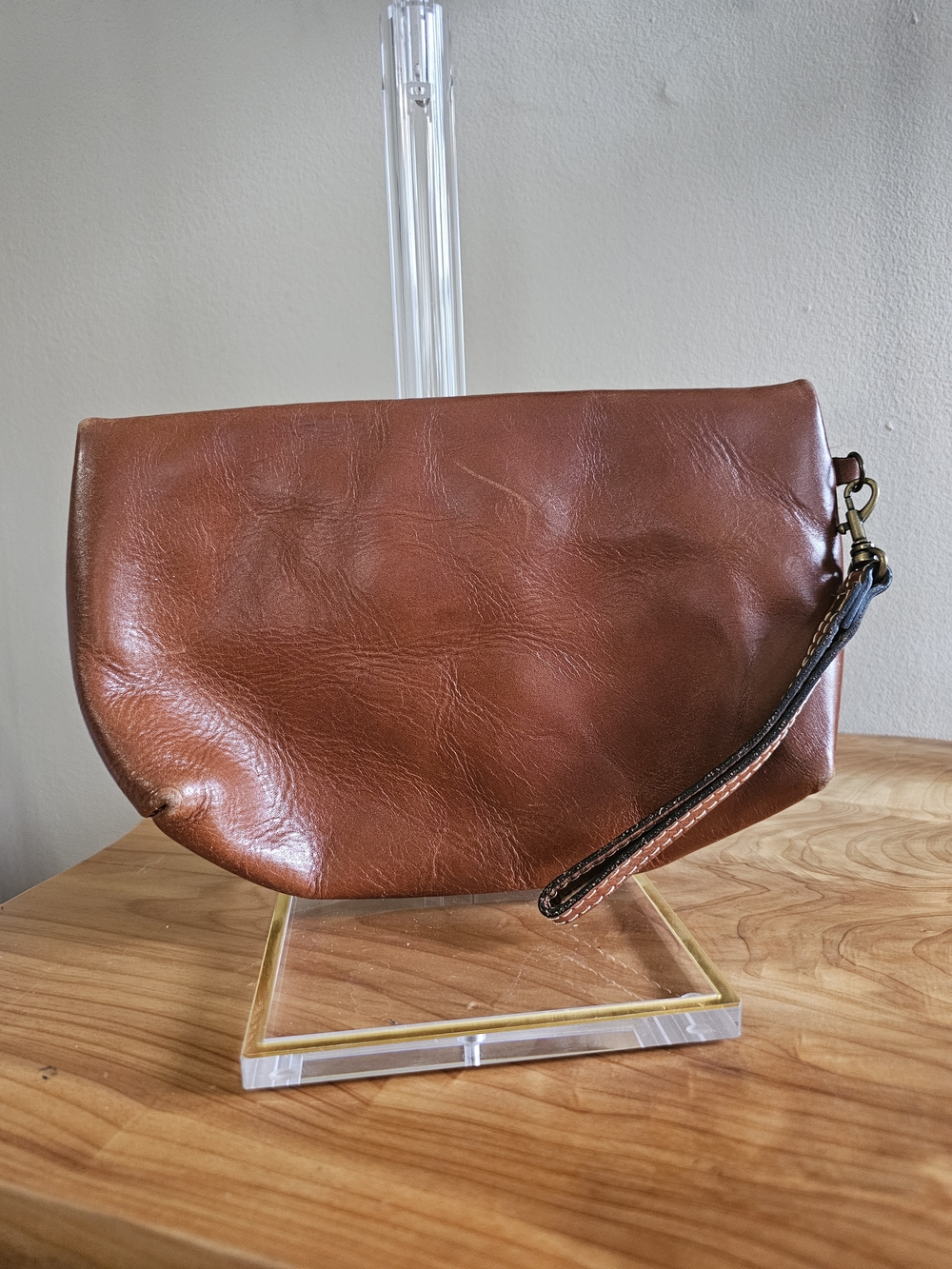 Patricia Nash Cognac Brown Leather Wristlet - Picture 7 of 10
